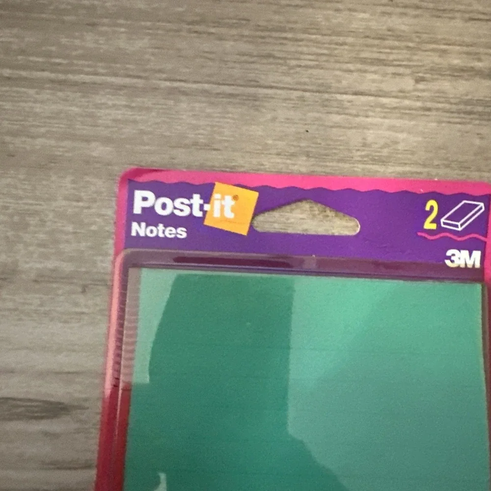 Large Post-it Notes 2 Pads Green 3 7/8 Inches 5 7/8 Inches NOS 1996‎